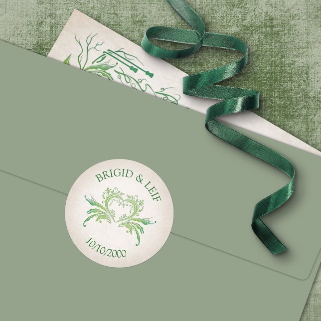 Pagan Handfasting Wedding Classic Round Sticker (Creator Uploaded)