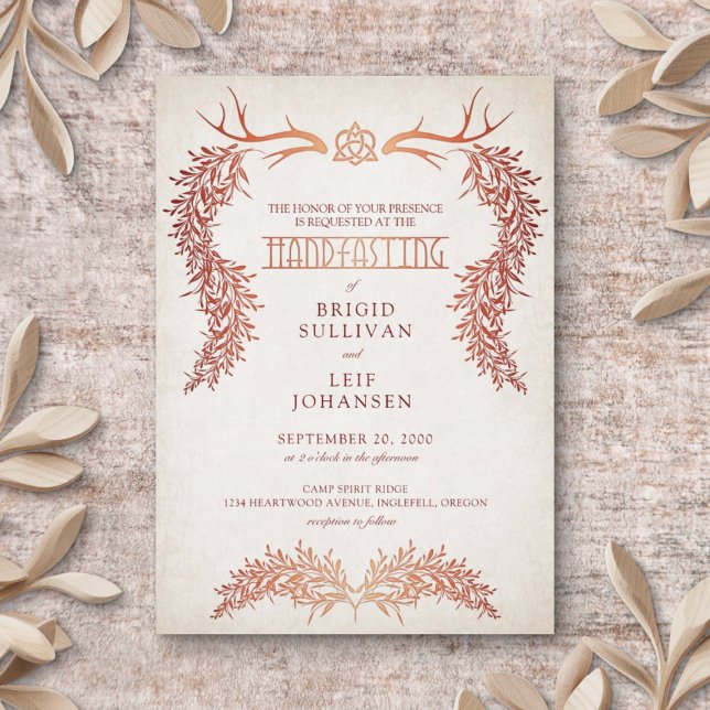 Pagan Handfasting Wedding Invitation (Creator Uploaded)