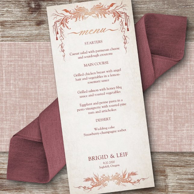 Pagan Handfasting Wedding Menu (Creator Uploaded)