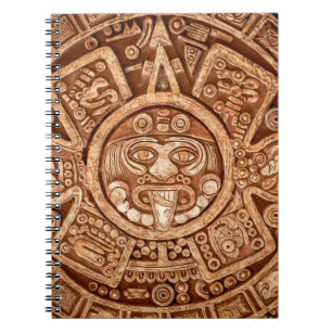 Pagan ornament of a tribe Maya texture Notebook