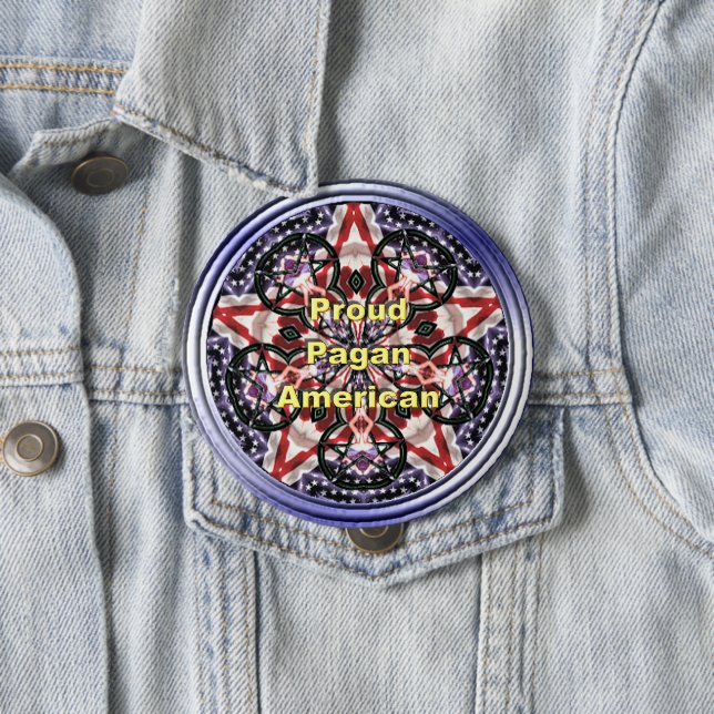 Pagan Patriot 10 Cm Round Badge (In Situ)