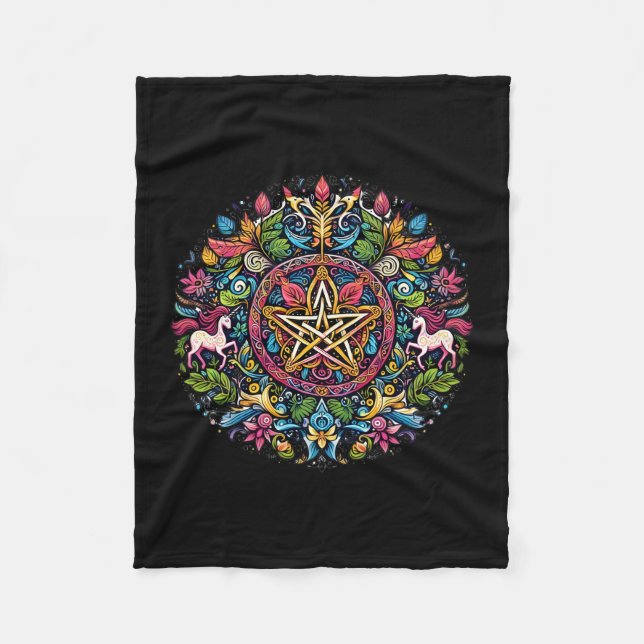 Pagan Pattern Fleece Blanket (Front)