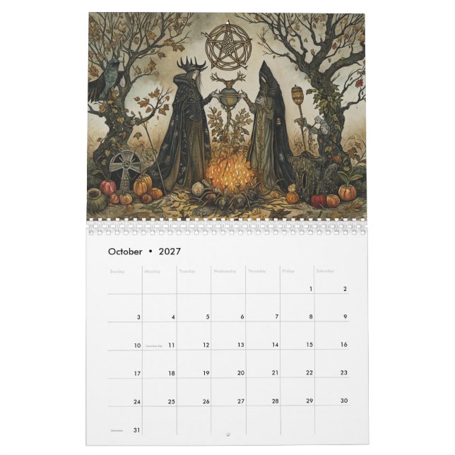 Pagan Style Calendar (Oct 2027)
