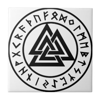 Pagan Symbols Odins Knot Valknut Tile