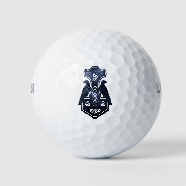 Pagan Thor's Hammer Golf Balls (Front)