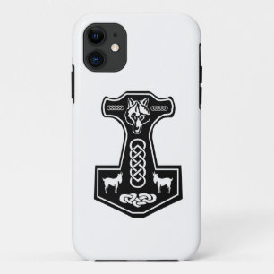 Pagan Thor's Hammer with Wolf and Goats Case-Mate iPhone Case