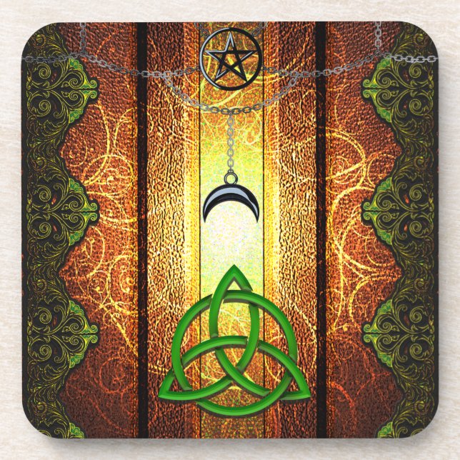 Pagan Tome Dark Magic Spells Wiccan & Witchcraft 1 Coaster (Front)
