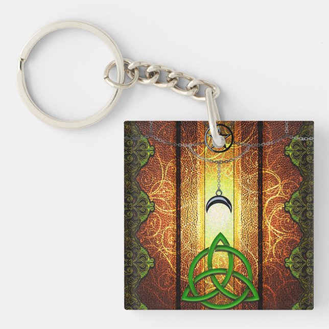 Pagan Tome Dark Magic Spells Wiccan & Witchcraft 1 Key Ring (Front)