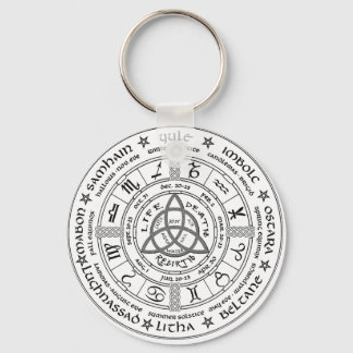 Pagan wheel of the Year Key Ring