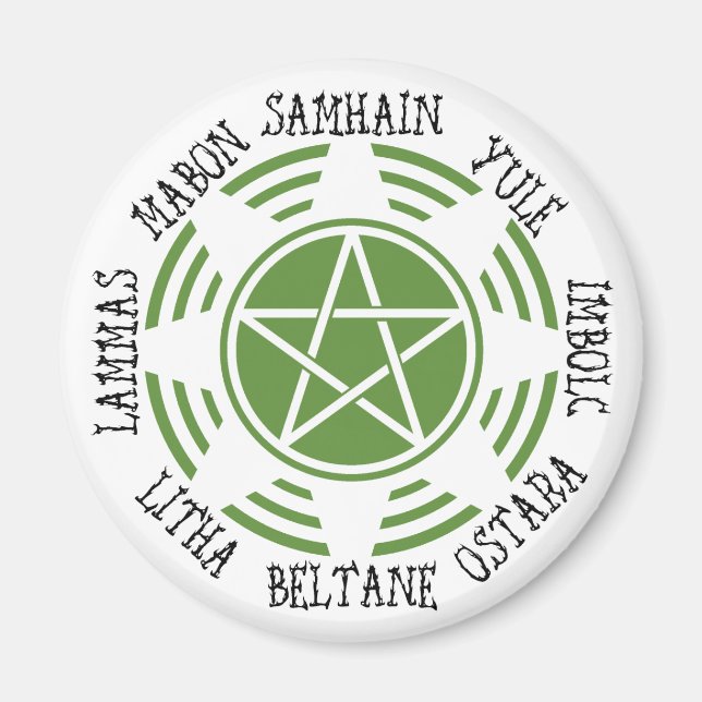 Pagan Wheel of the Year Magnet (Front)