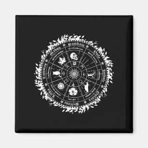Pagan Wheel Of The Year Witch Wicca Happy Ostara Magnet