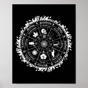 Pagan Wheel Of The Year Witch Wicca Happy Ostara  Poster