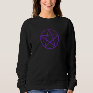 Pagan Wiccan Cheeky Witch Purple Pentacle Sweatshirt