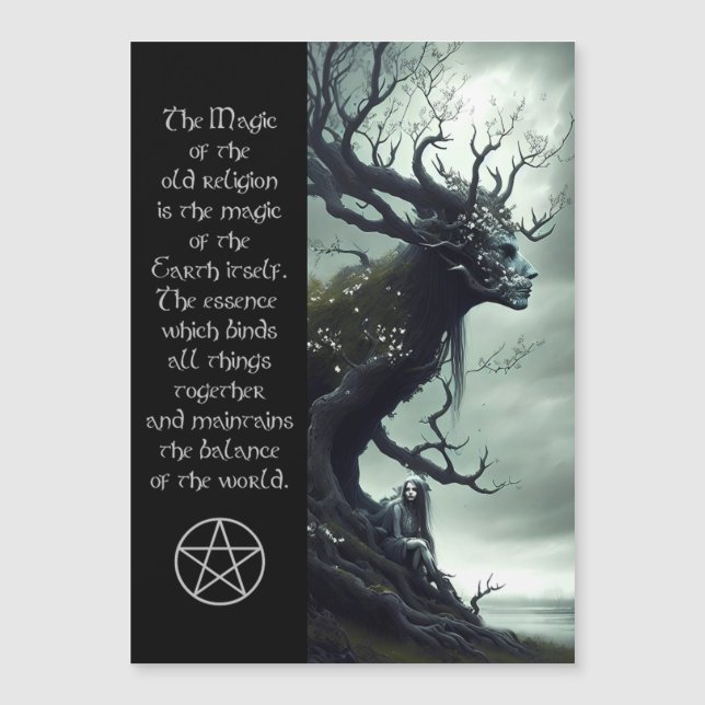 Pagan Witch magnetic card (Front)