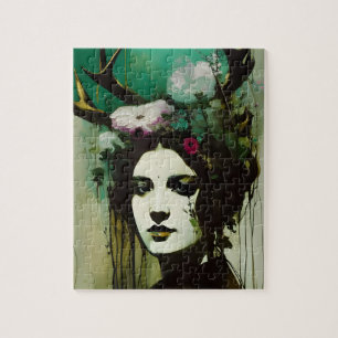 Pagan Woman Painting Jigsaw Puzzle