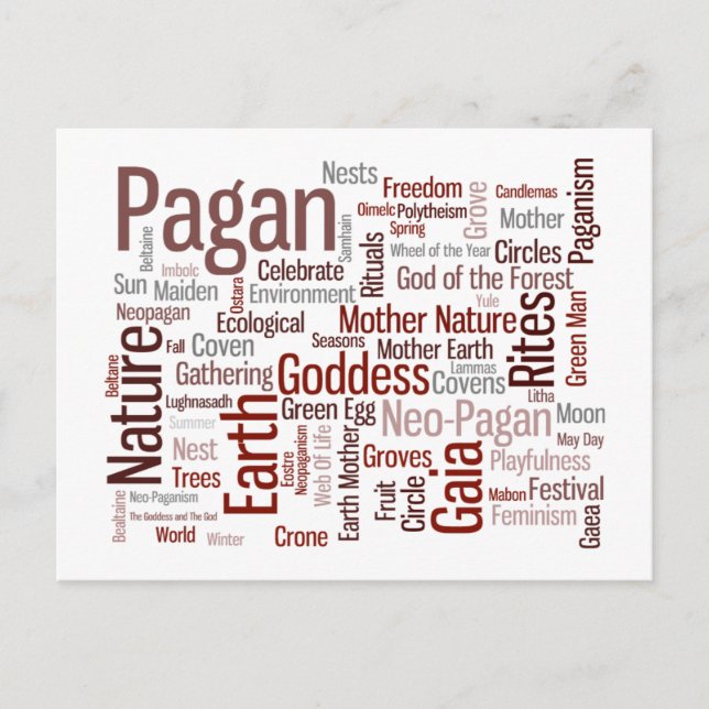 Pagan Words Postcard (Front)