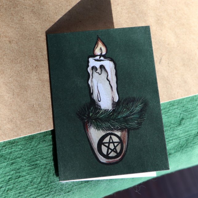 Pagan Yule Candle                          wicca w Card (Creator Uploaded)