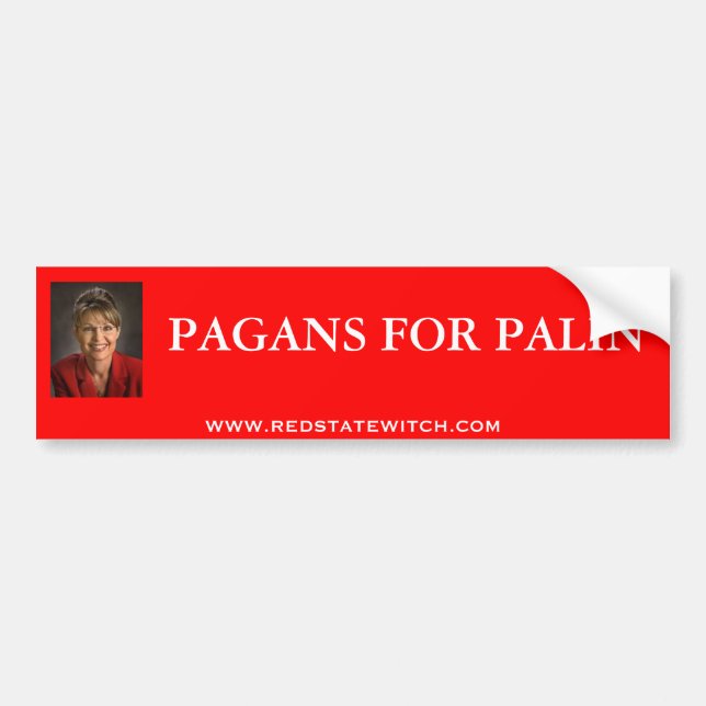 PAGANS FOR PALIN BUMPER STICKER (Front)