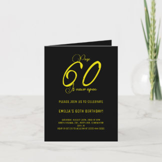 Page 60 | Modern Gold & Black 60th Birthday Party Invitation