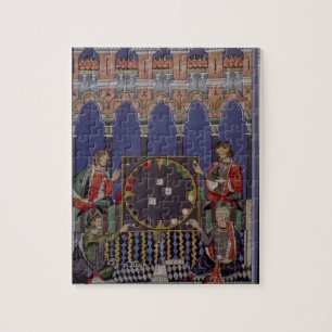 Page 90 from the Book of Games made for Alfonso X Jigsaw Puzzle