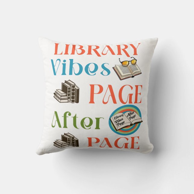Page After Page Embrace the Library Vibes Cushion (Back)