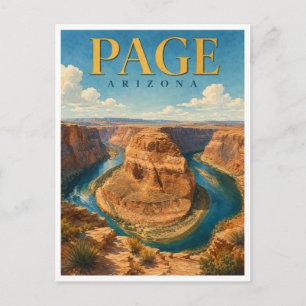 Page Arizona Horseshoe Bend GeoSaga Postcard