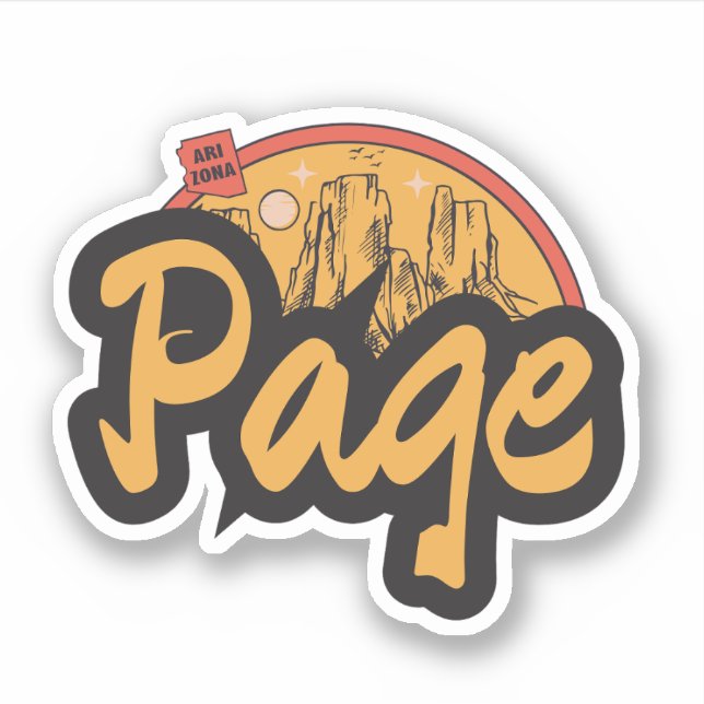 Page, Arizona  Sticker (Front)
