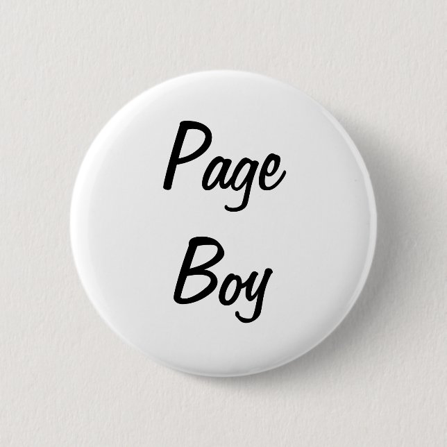 Page Boy Badge (Front)
