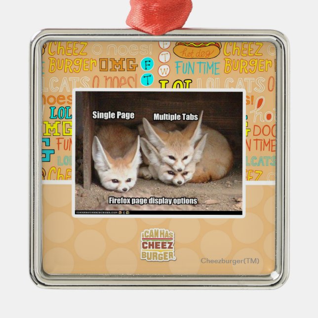 Page display options metal tree decoration (Front)