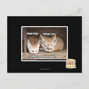 Page display options postcard