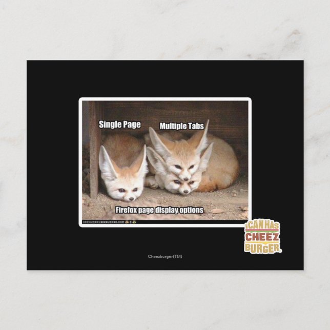 Page display options postcard (Front)