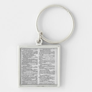 Page from a Dictionary Key Ring