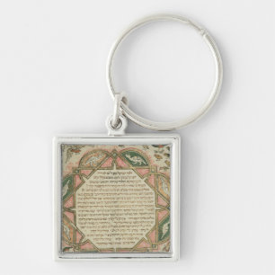 Page from a Hebrew Bible depicting Key Ring
