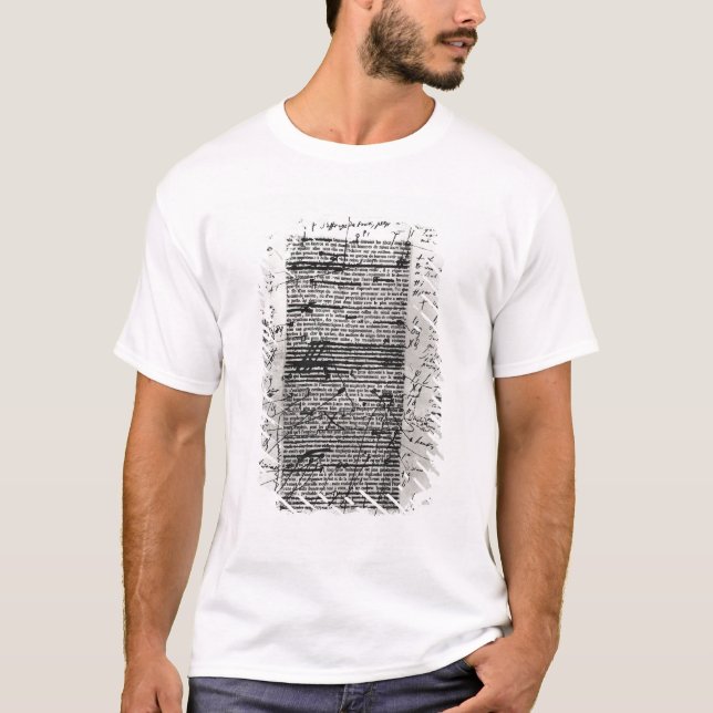 Page from one of Balzac's works T-Shirt (Front)