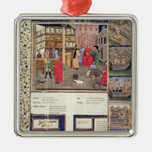 Page from the 'Canon of Medicine' by Avicenna Metal Tree Decoration