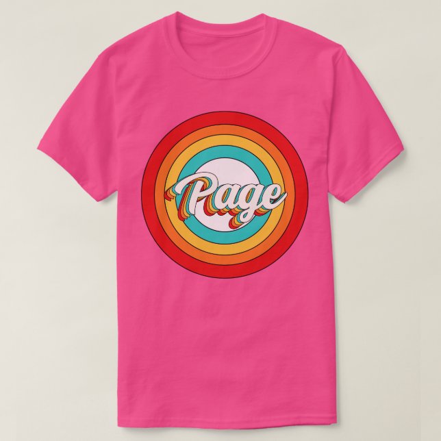 Page Name Shirt Vintage Page Circle (Design Front)