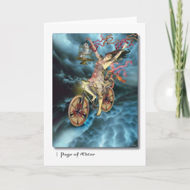 Page of Aether Tarot Greeting Card (Front)