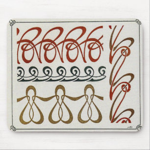  Page of Combinaisons Ornementales by Mucha Mouse Pad