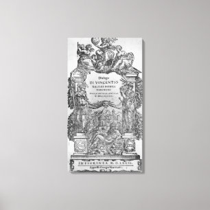page of 'Della Musica Antica et della Moderna' Canvas Print