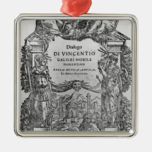 page of 'Della Musica Antica et della Moderna' Metal Tree Decoration