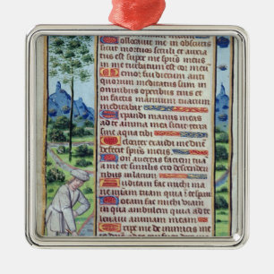 Page of Latin text with border Metal Tree Decoration