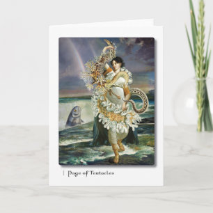 Page of Tentacles Tarot Greeting Card