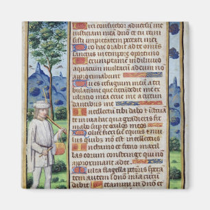 Page of text with a border detail of a magnet