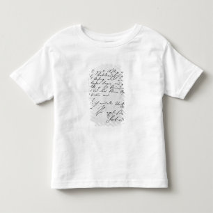 Page of text with his signature toddler T-Shirt