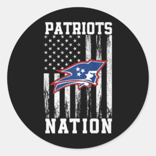Page Patriots Logo Nation Hs  Classic Round Sticker