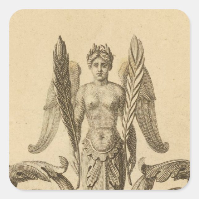 Page Title Atlas Geographical, Statistical Square Sticker (Front)