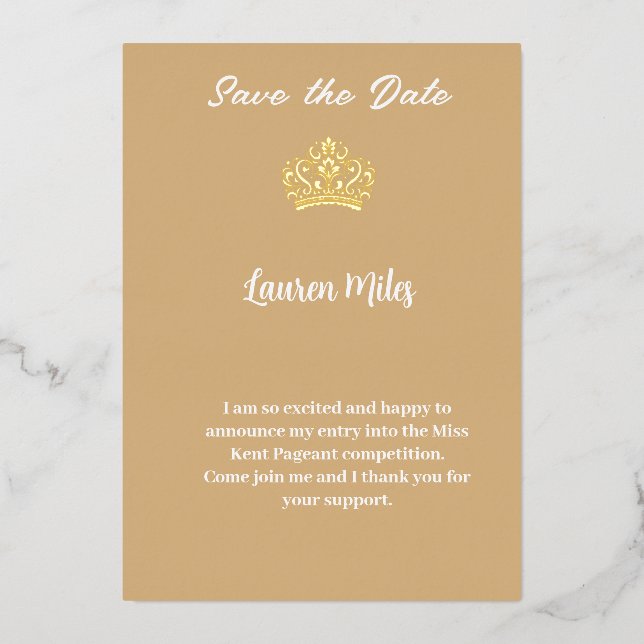 Pageant Announcement (Front)