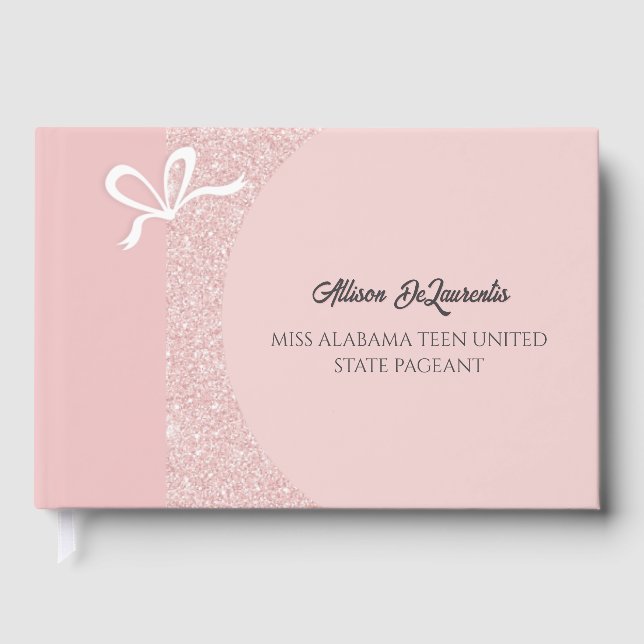 Pageant Autograph Book Rose Gold Keepsake Pageants (Front)