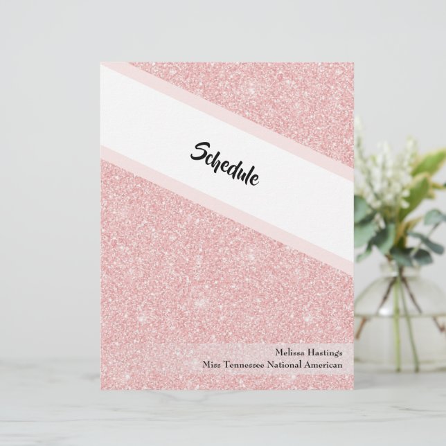 Pageant Binder Divider Page Glitter Sash (Standing Front)