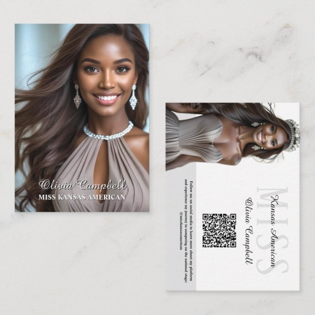 Pageant Business Card Minimal Modern Cards (Front/Back)